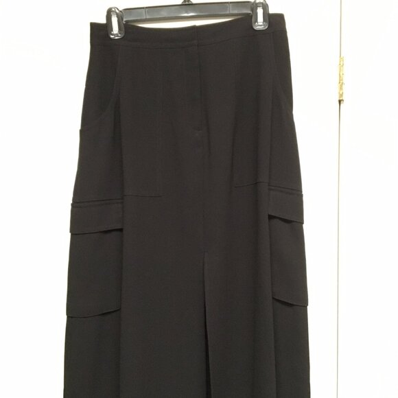 Black maxi skirt with high slits, size XS, NWT - Picture 1 of 8